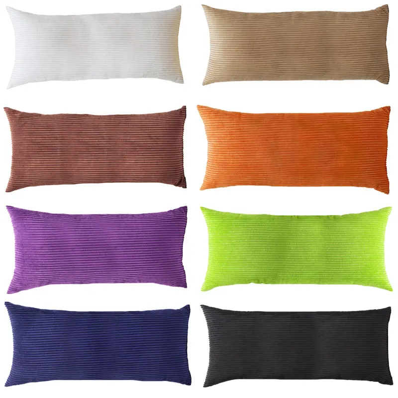 

Striped Corduroy Zipper Body Cushion Cover 60x80CM 50x137CM 50x152CM Plush Bedding Long Pillow Case for Healthy Standard