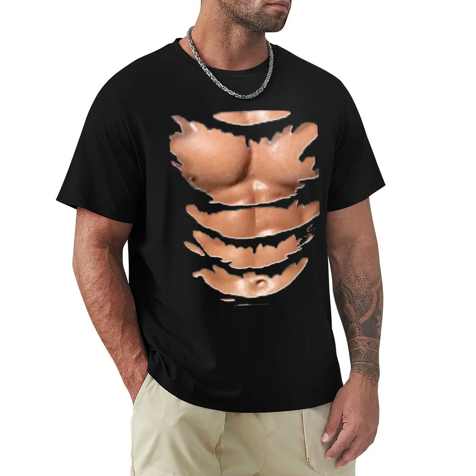 Ripped Muscle Shirt T-Shirt graphic t shirt vintage funnys black t-shirts for men
