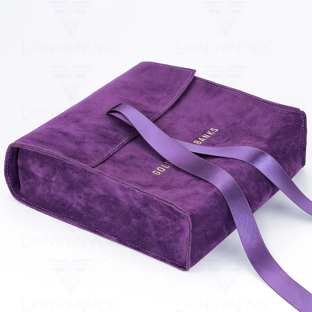 Wholesale gift perfume underwear Swimsuit packaging envelope pouch custom logo Luxury bow-knot cosmetic bag