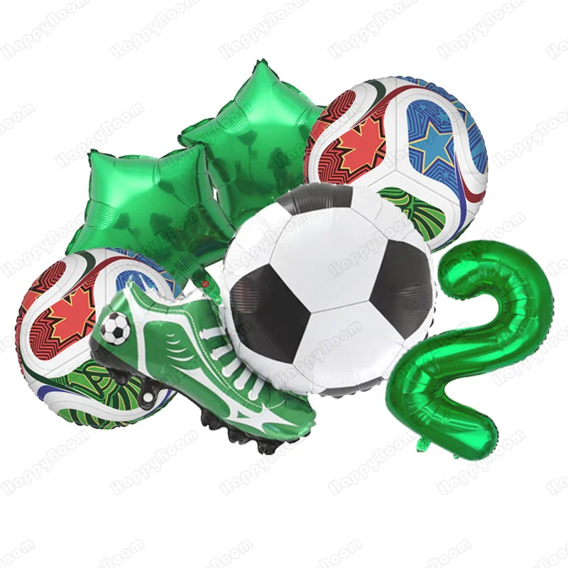 6pcs Soccer Balloon Kit Football Birthday Decors for Boy Soccer Theme Party Supplies Soccer Football Party Balloon Kids Toy Gift view 3