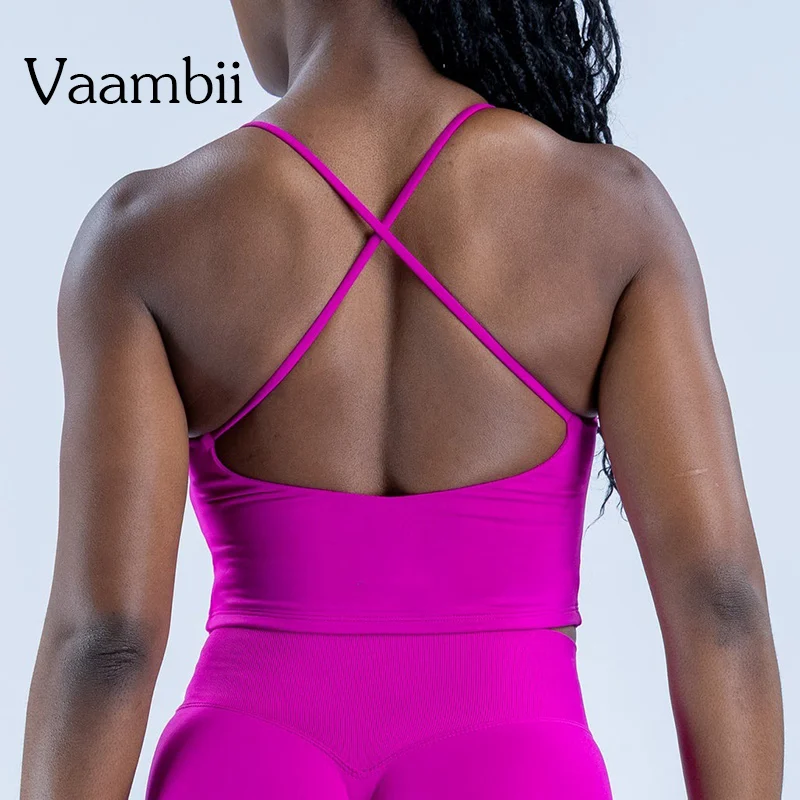 

Спортивный жилет для йоги, женский топ на бретелях для фитнеса, тренажерный зал, красивый бюстгальтер с открытой спиной, топ с лямкой на бретельках для бега и тренировок