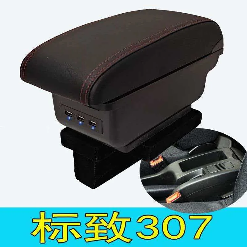 

For Peugeot 307 Armrest Box For Peugeot 307 CC Convertible Car Armrest Storage Box Interior Retrofit Dedicated Car Accessories
