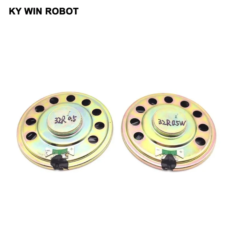 2 ピース/ロット新しい超薄型スピーカー 32 オーム 0.5 ワット 0.5 ワット 32R スピーカー直径 50 ミリメートル 5 センチメートル厚さ 9 ミリメートル