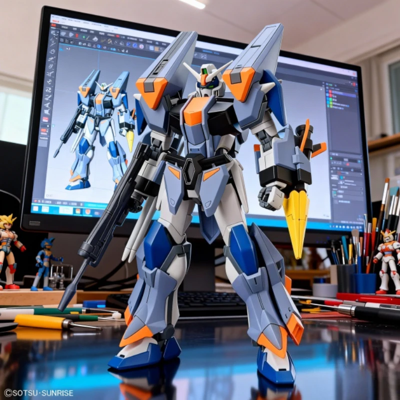 Bandai Original GUNDAM HGCE 1144 DUEL BLITZ figura de acción modelo Kit montaje entrega directa Anime Robot juguete para regalo para niños