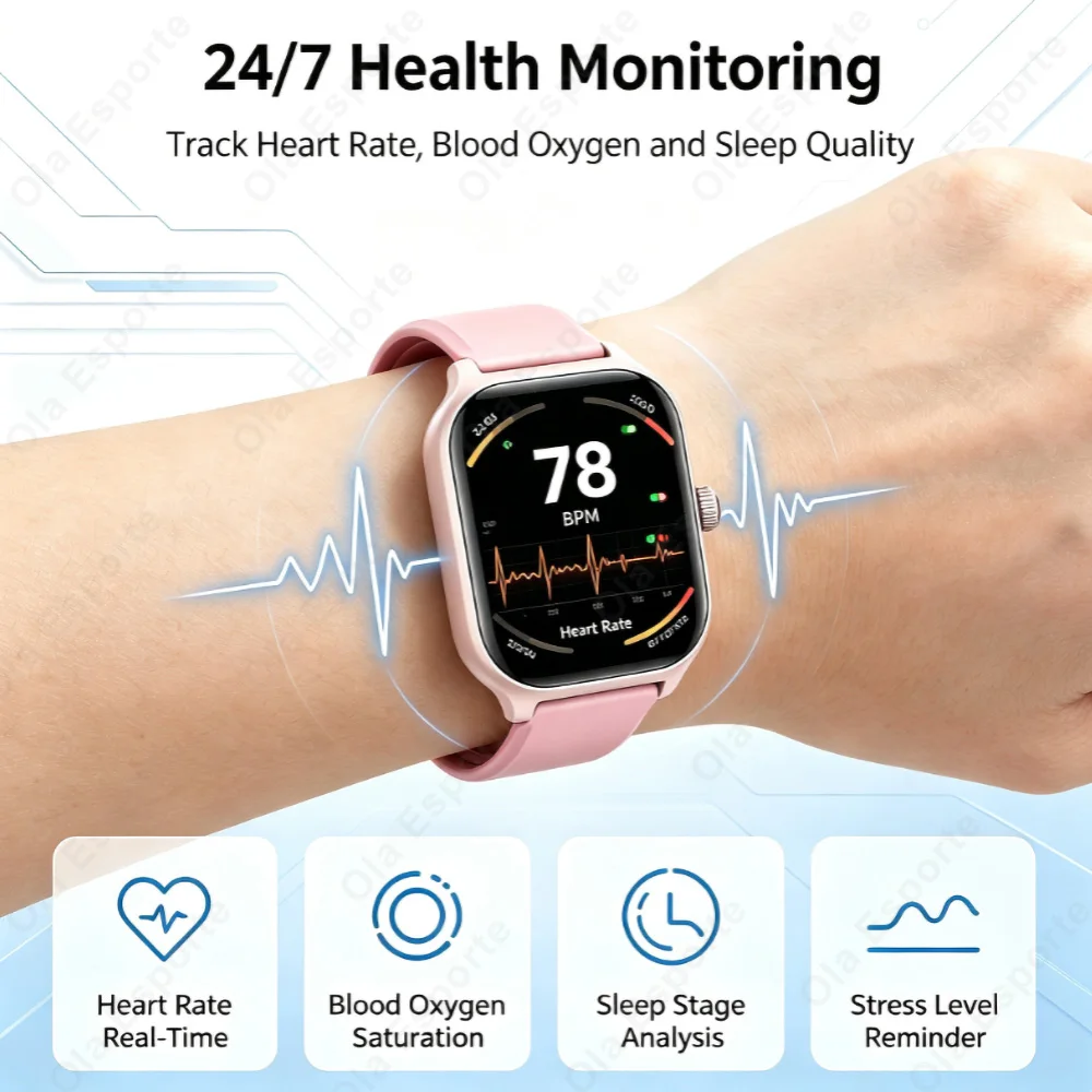 HD Display Smart Watch for Android and iOS, 1.83 Inch