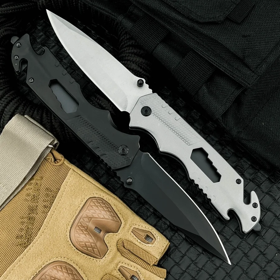 

Многоцелевой складной нож с лезвием 5Cr13Mov и стальной ручкой 420, портативный нож для инструментов с функцией охоты, рыболовный нож