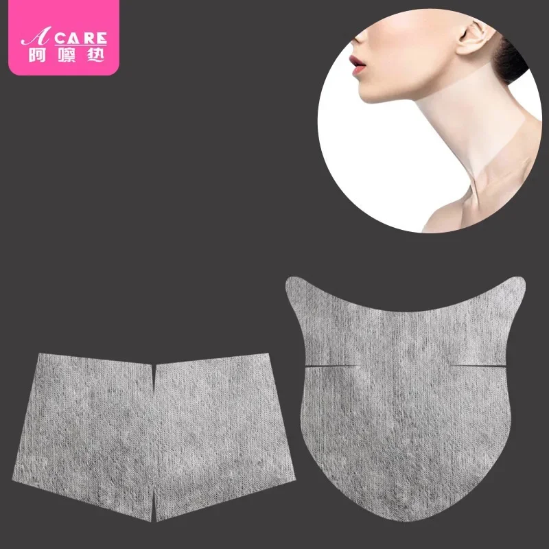 DX01/Máscara para el cuello/A1PQ7-Hoja de máscara para el cuello Tencel fácil de usar, máscara de papel para Spa desechable, compresa húmeda, cuidado portátil del cuello