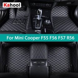 KAHOOL Custom Car Floor Mats For Mini Cooper F55 F56 F57 R56 Auto Carpets Foot Coche Accessorie