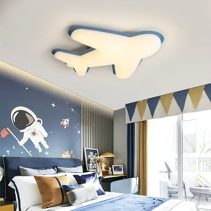 Modern Led Airplane Ceiling Chandelier Ceiling Lamp Children's Room Decor Bedroom Ceiling Light Eye Protection Creative Fixture