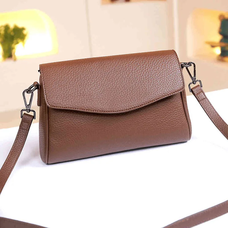 

New Arrive Women's Genuine Leather Shoulder Bags High Quality Simple Messenger Bags Ladies Casual Crossbody Bags