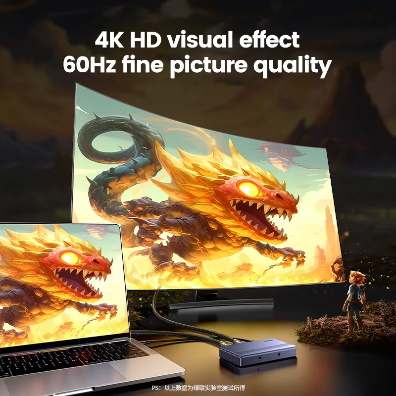 UGREEN 4K@60Hz Capture Card Ultra HD HD-MI Video Capture Card 1080P@60Hz USB 3.0 Ultra-Low Latency