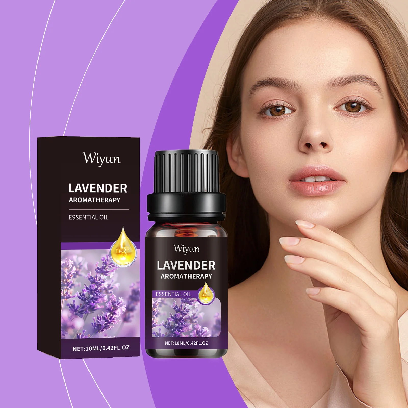 Lavendel Essentiële Olie Anti-kroezen Reparatie Beschadigd Haar Verbeteren Uitstraling Hydraterende Voedende Gezichtshuid Wimpergroei Serum