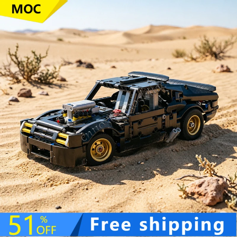 

740PCS Moc Technology V8 Interceptor Racing Supercar Model Building Blocks Speed Vehicle Bricks Toys Kids Adult Birthday Gifts