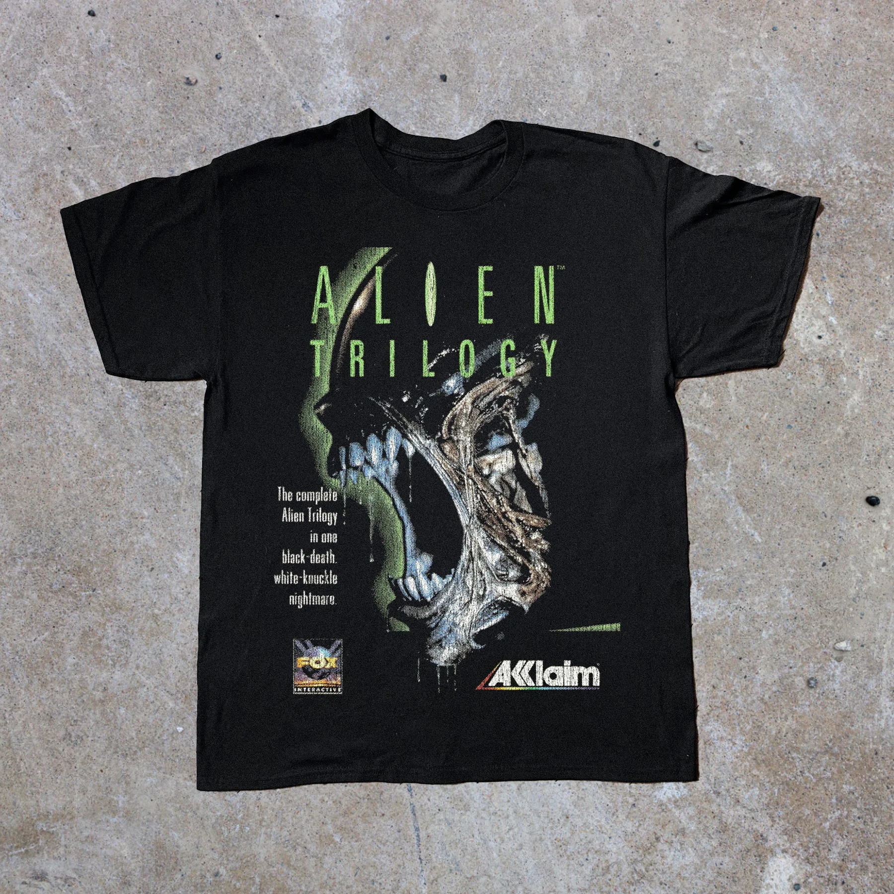 Alien Trilogy Sci‑Fi Horror Game Retro 90s Video Game Graphic Tee Cotton Men Women T-Shirt Vintage Streetwear