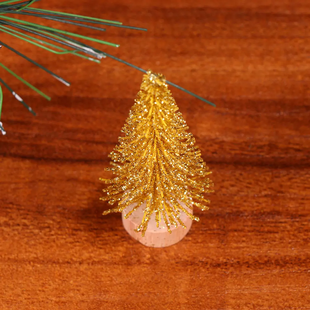 

20Pcs PVC Mini Christmas Tree Artificial Xmas Tree Desktop Table Decoration Christmas Festival Scene Festival Scene Decor