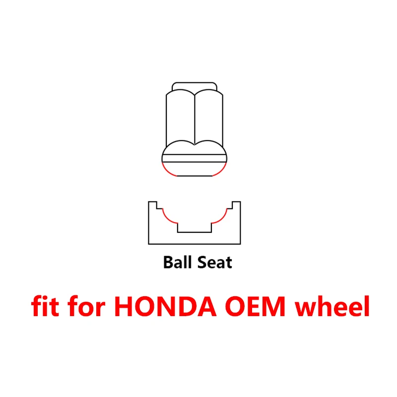 4PCS M12X1.5 for HONDA OEM wheel High Quality Anti-theft Security Steel Ball Seat Wheel Lock Lug Nuts Locking nut