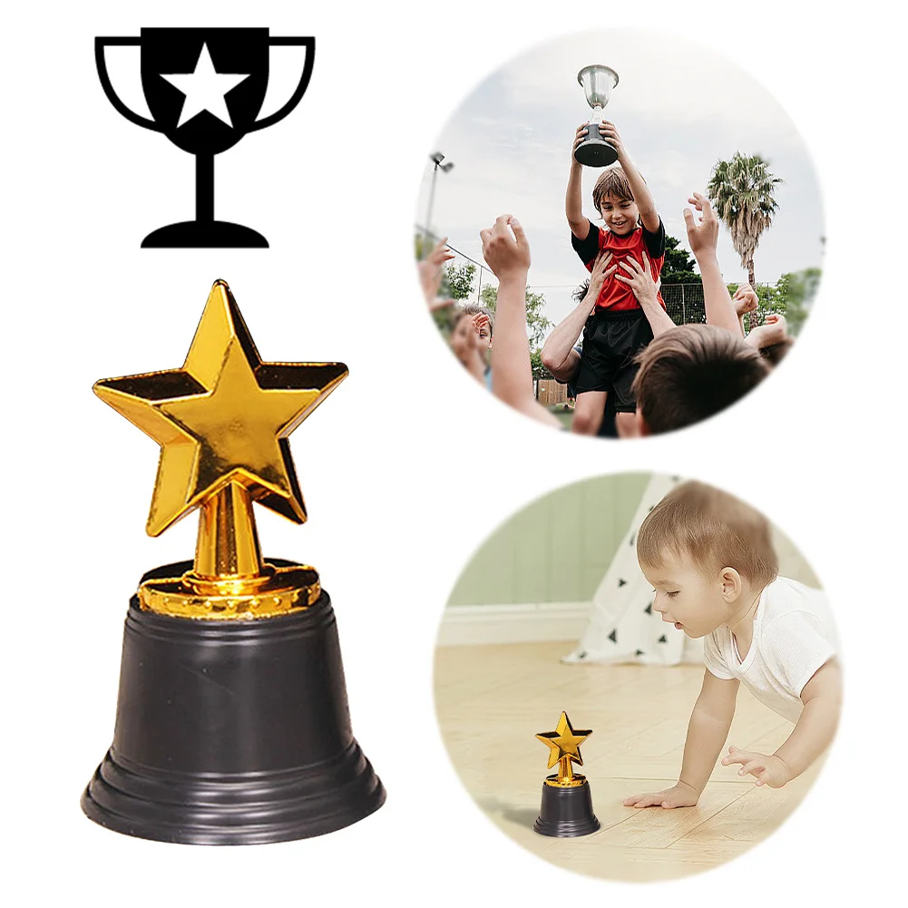 Star Trophy Award Recognition Award Golden Trophies Prize for Kids Party Favors Props Rewards Winning Prizes