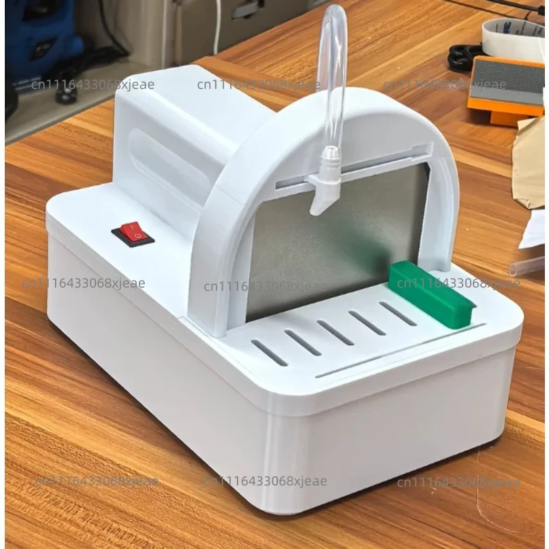 Electric Seal Stamp Polishing Machine Dust-Free Desktop Stone Polisher with 125MM 400 Grit Diamond Grinding Disc