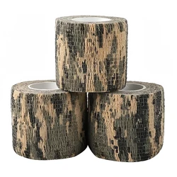 Camouflage Tape Self Adherent Cohesive Bandage Wrap Protective Digital Form Wrap Stretch Bandage for Rifle Shotgun Flashlight