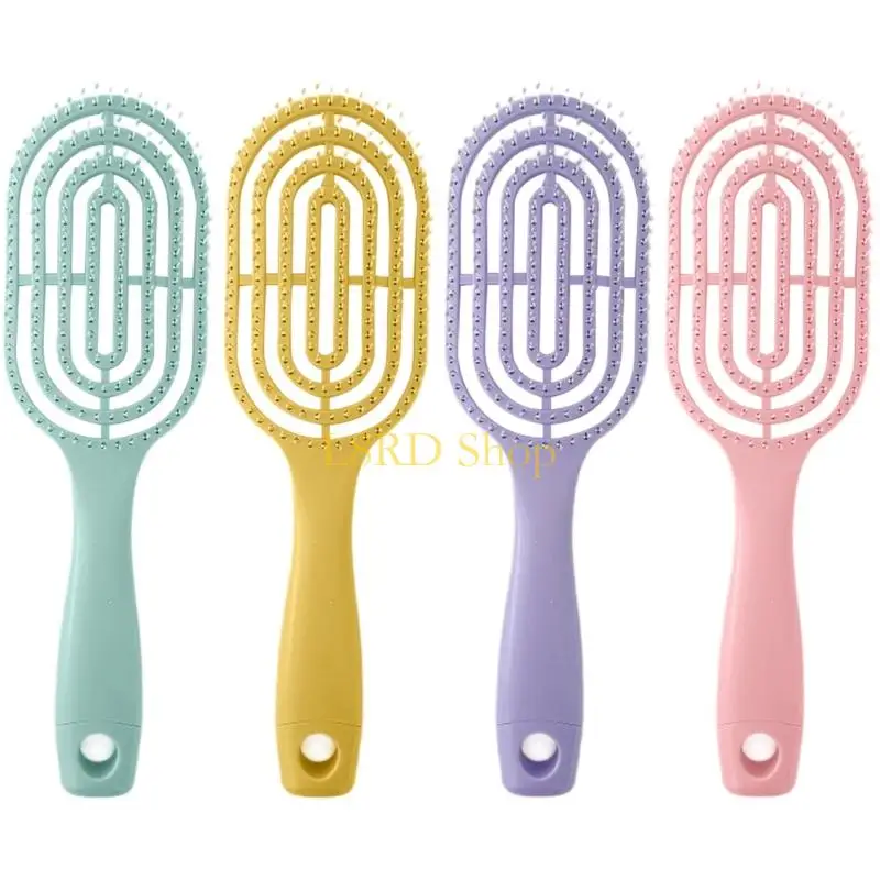 

L8RD Eye Catching Hair Straightening Brushes Convenient Detangling Hair Brush Styling Comb for Curly Straight Wet Hair