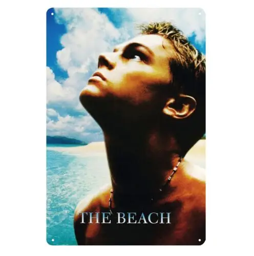 The Beach leonardo dicaprio Movie Metal Poster Tin Sign 20x30cm Plaque  -aluminum