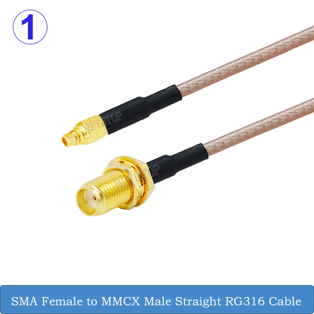 1PCS RG-316 MMCX Male/Female to SMA Male/Female FPV Antenna Connector Cable RG316 Pigtail Jumper RF Coaxial Extension Cord