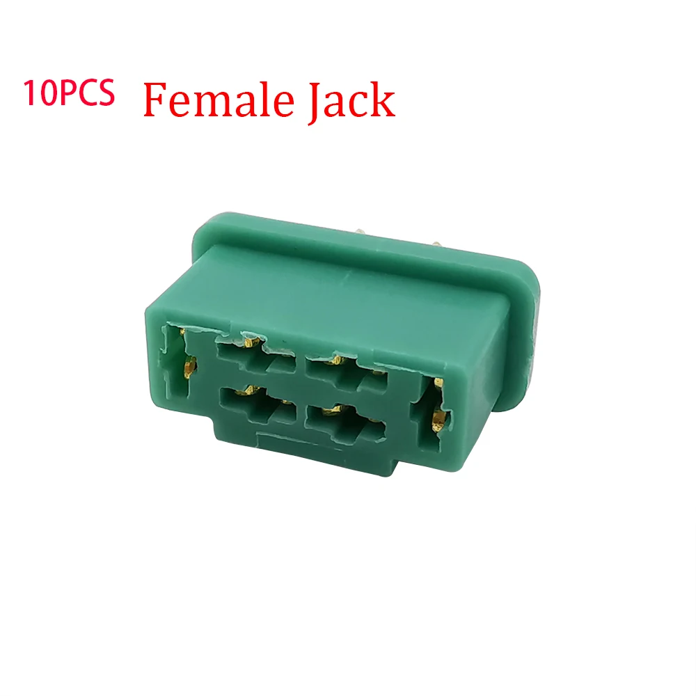 10/100Pcs MPX Multiplex Connector Male Female Plug 24K Gold Plated 6Pin AM-1016 for RC Glider Signal Line Connection Accessories