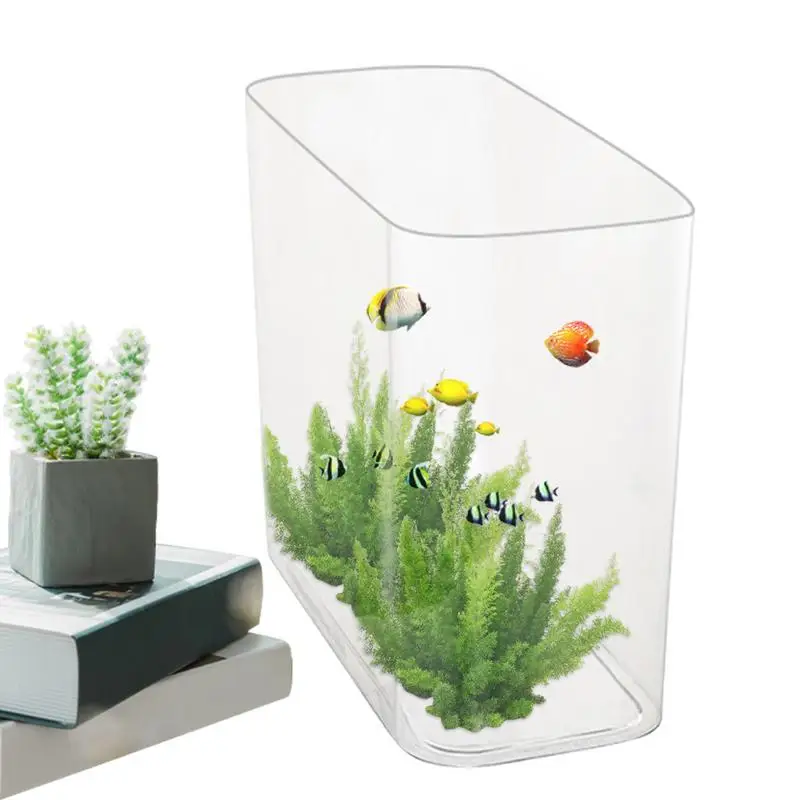 

Small Aquarium Small Betta Aquarium Desktop Fish Tank Lightweight Fish Aquarium Tank Decorative Landscape Turtl Tank For supply