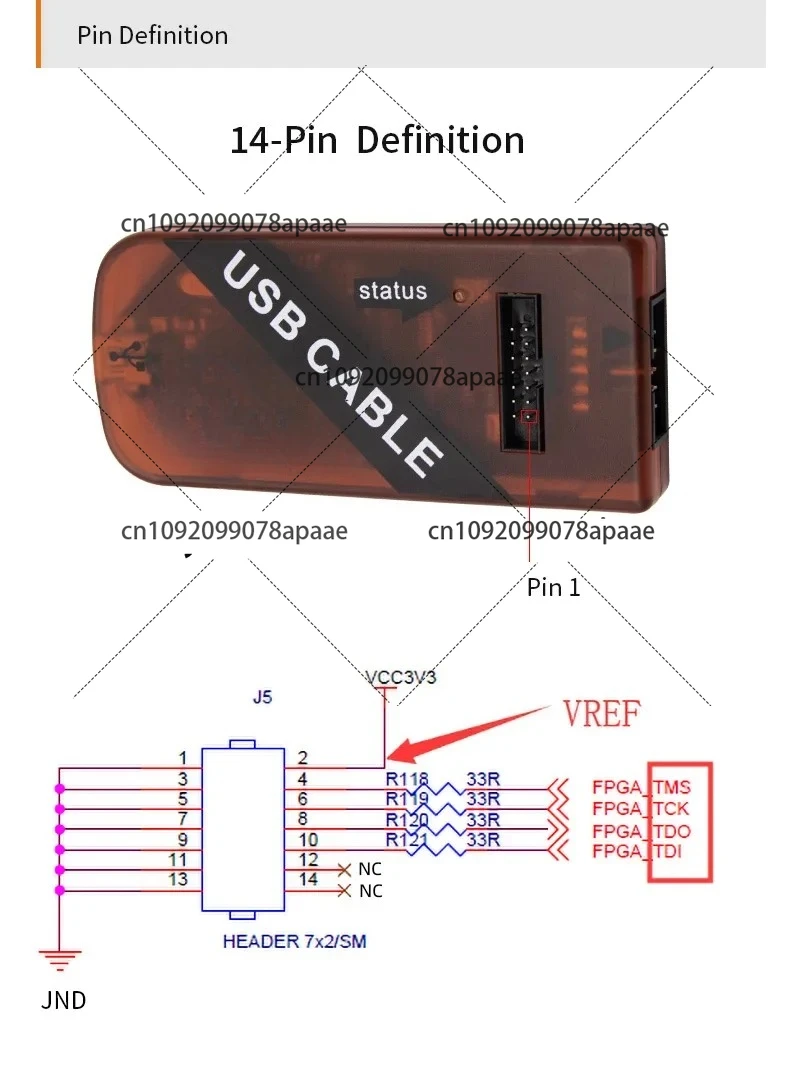 2025 AL321: Cable de plataforma USB Blaster para descarga de programas