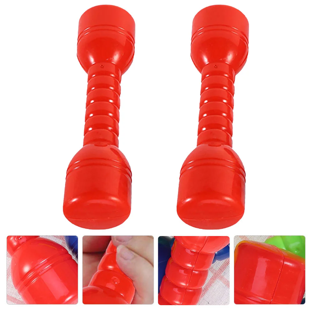 2 Pcs Dumbells Children's Dumbbell Exercise Dumbbells Kids Barbells Plastic Small for Kindergarten Green