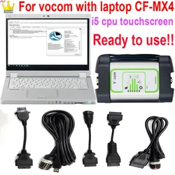 Heavy Duty Vocom 88890300 V2.8 Interface Truck Diagnose laptop CF MX4 for Vo v/Ren-ault/UD/Mack Multi-languages Diagnostic Tool