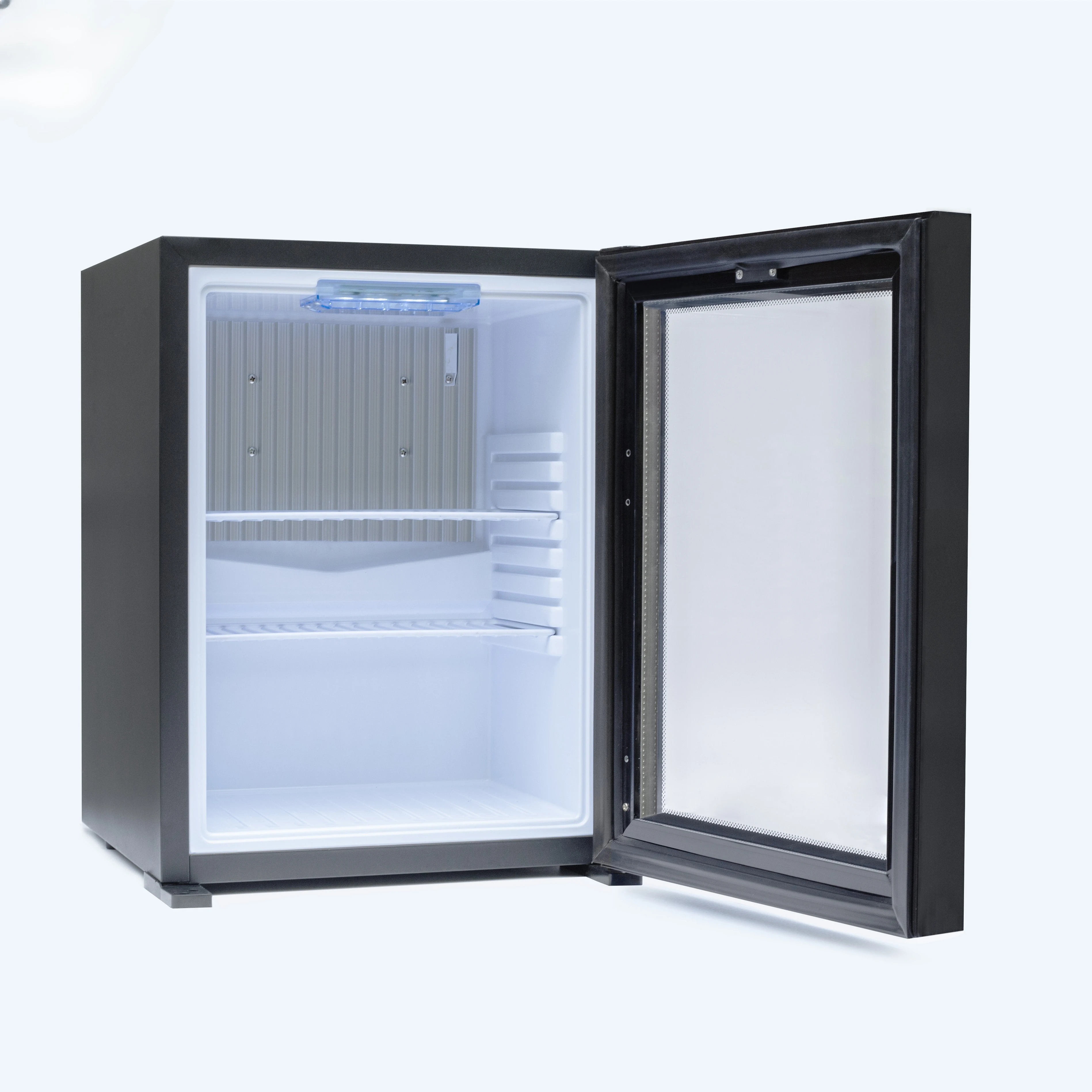 40L Glass Door Mini Bar Fridge Portable Electric Absorption Cooling Freezer for Hotel