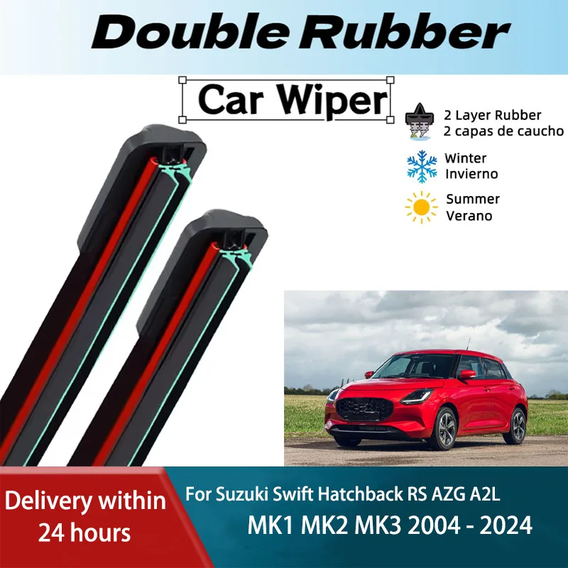 

LH Front Rear Windshield Wiper Blade For Suzuki Swift Hatchback RS AZG A2L MK1 MK2 MK3 2004 - 2024 Windscreen Sport Accessories