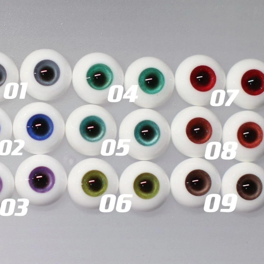 New 12/14/16/18mm Doll's Eyes for 1/3 1/4 1/6 Bjd Doll Handmade Plaster Eyeball Imitation Glass Eye Girl Toys Doll Accessories