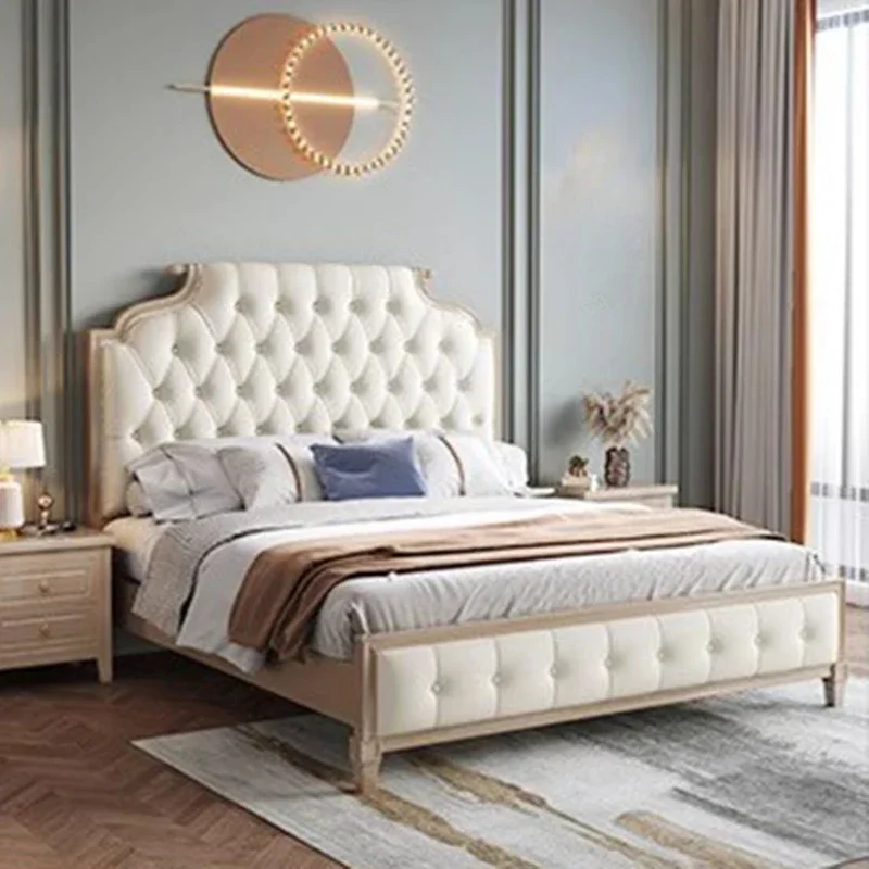 Modern Twin Double Bed Whitr Nordic High End Frame Double Bed Girl Lit Pliable Sleeping Letti Matrimoniali Bedroom Furniture