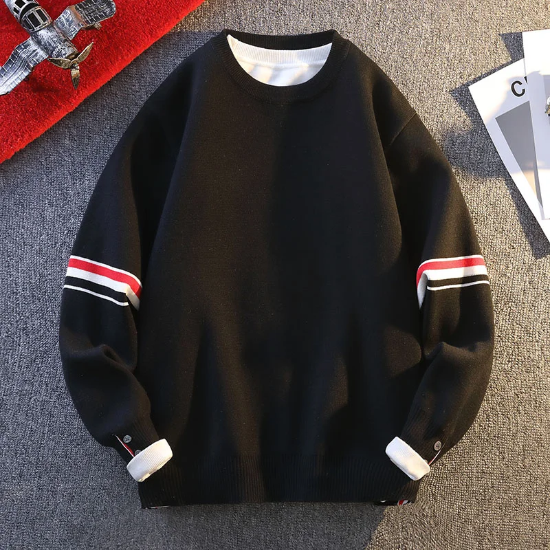

GIOIOMen's Sweater，Autumn and Winter New High Quality Round Neck fashion Casual Knitted Sweater，Men's Clothing