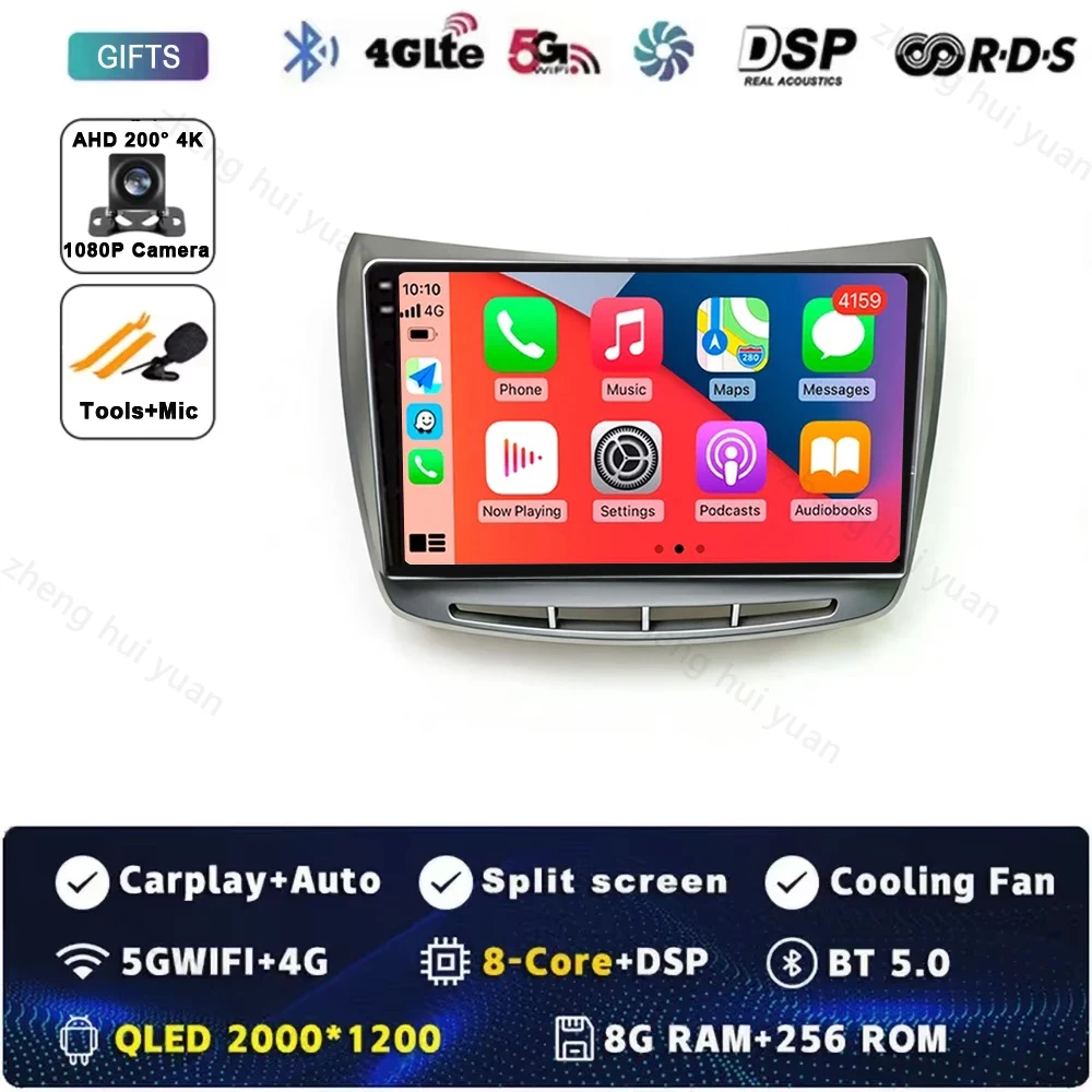 Voor Landcia Delta 2009-2019 Autoradio Carplay Auto Multimedia Stereo Video Player GPS Navigatie WIFI 4G RDS BT