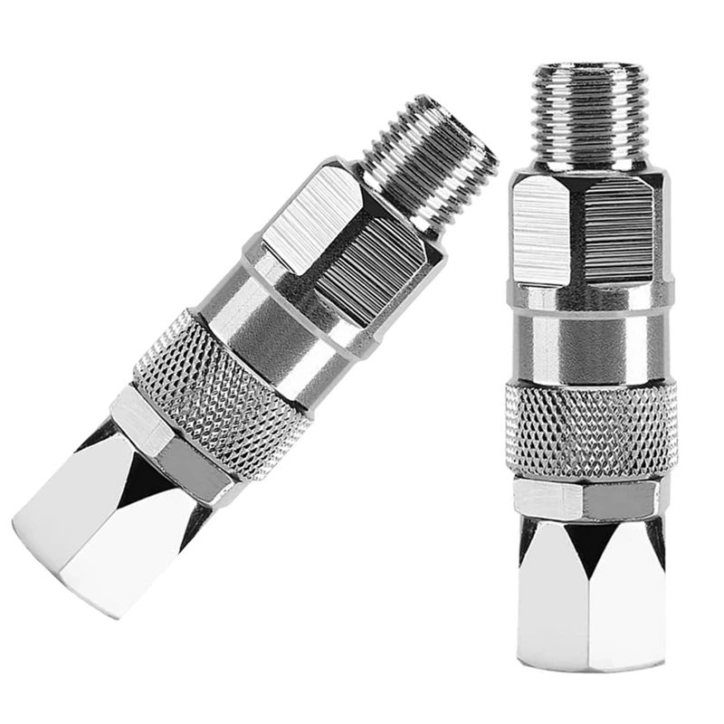 DT16 4pcs 1/4-Inch 360-Degree Swivel Joint for Airless Paint Sprayer, Stainless Steel Rotating Connector for Graco Sprayer Hose