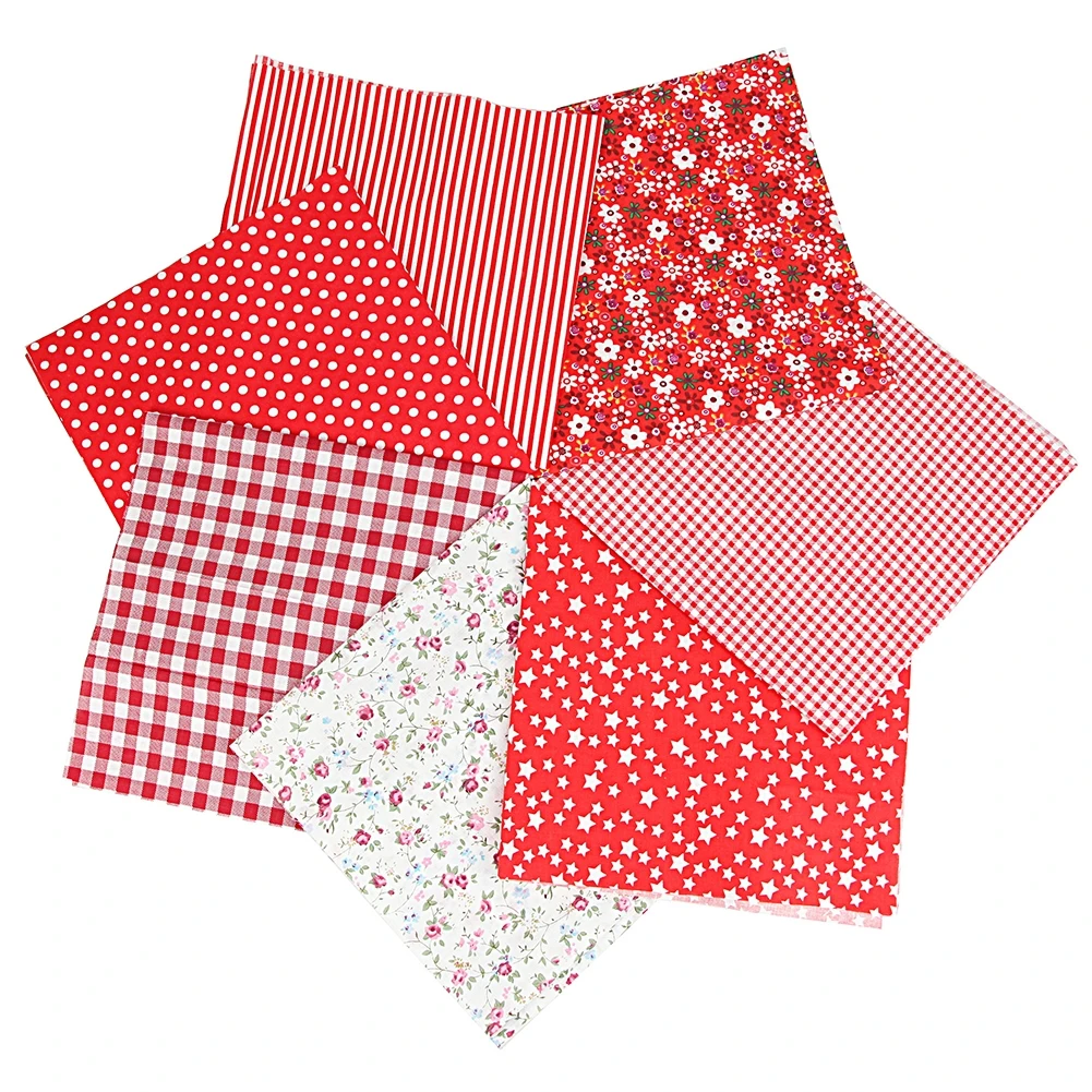 Cotton Fabric 7PCS Squares Patchwork Craft Sewing Quilting Material for Handmade Items or Quilts Attention to Detail Assured