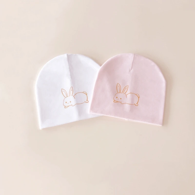 Baby Girls Cotton Cartoon Rabbit Beanie Hat Infant Cap for Newborns