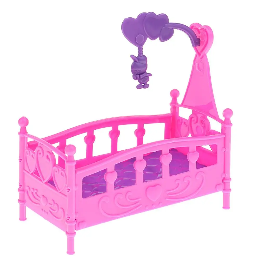 Mini Detachable Baby Bed Crib Cradle Model for Kelly Dolls House Accessories