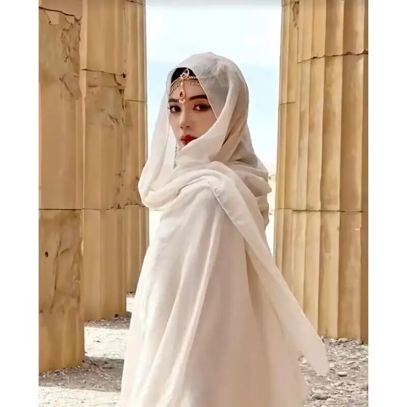 

Пляжный платок для путешествий в Египет и Дубай, женский, из имитации хлопка и льна, солнцезащитная шаль, головной платок, реквизит для фотосессий в пустыне, шарф для отдыха на море