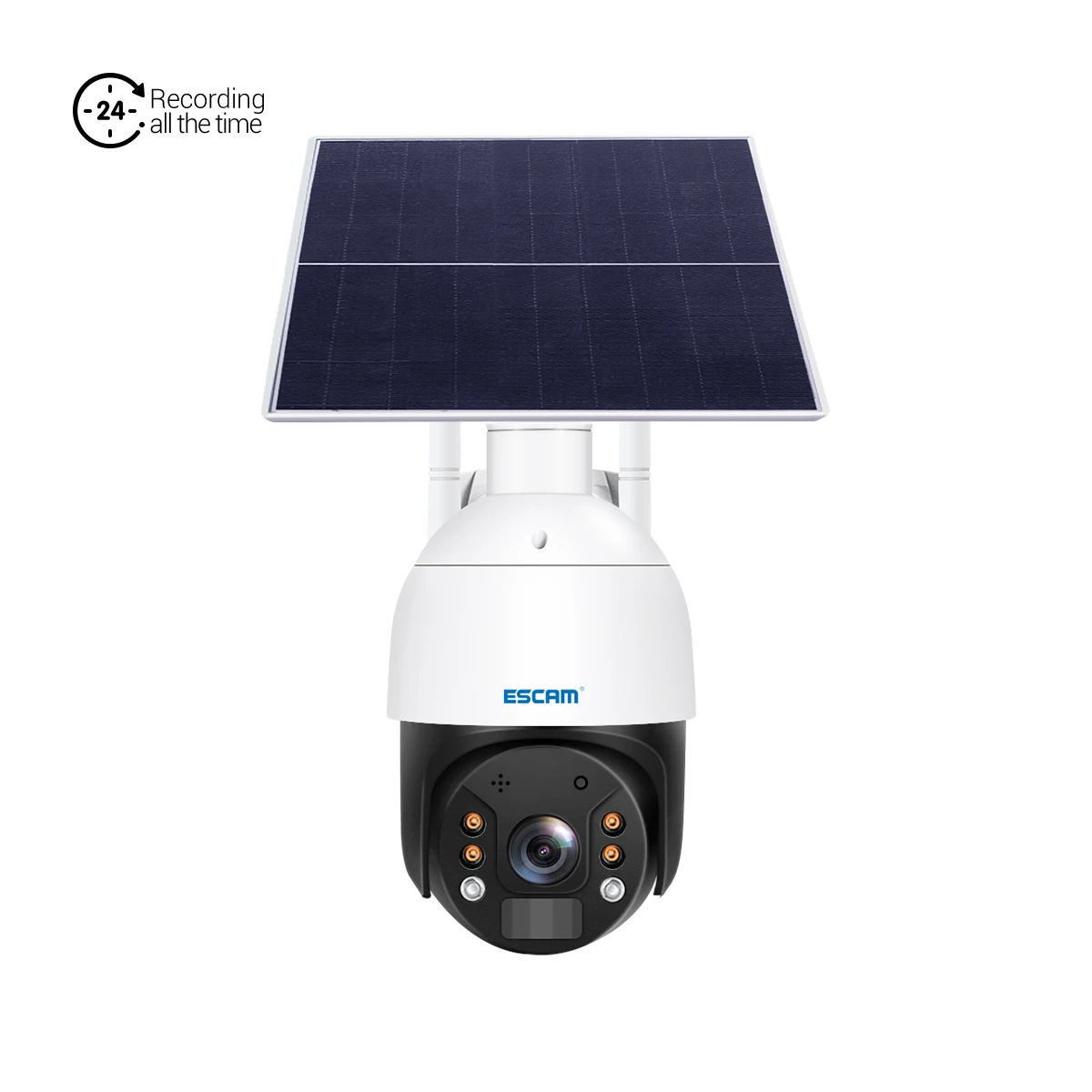 ESCAM QF624 Ubox Solar Power 3MP 1296P Wireless PTZ  IP Dome Camera AI Humanoid Detection Home Security CCTV Baby Monitor