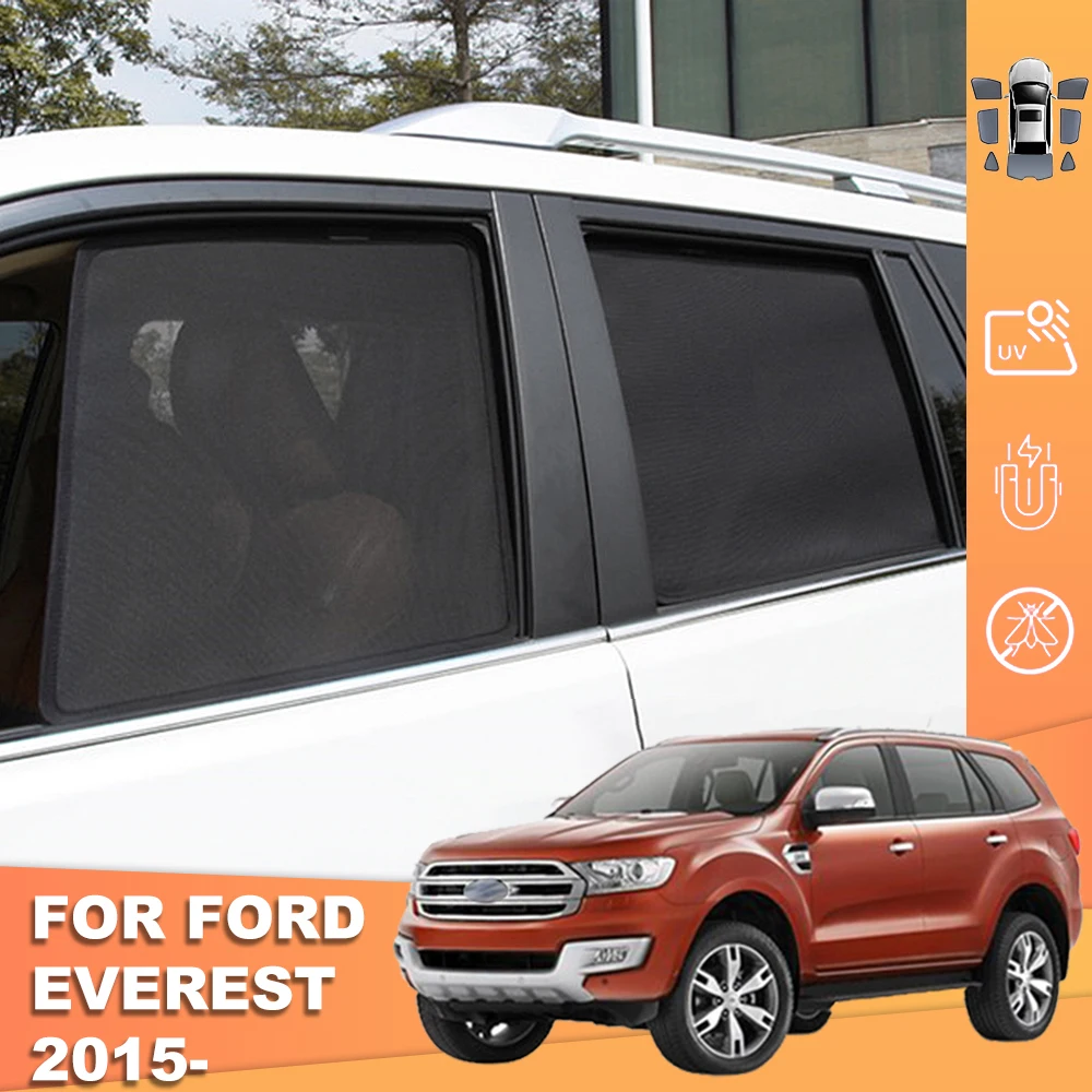 

Автомобильный солнцезащитный козырек для Ford Everest мкА 2015-2021, магнитная Передняя рамка для лобового стекла, занавеска для автомобиля, Детская задняя зеркальная защита