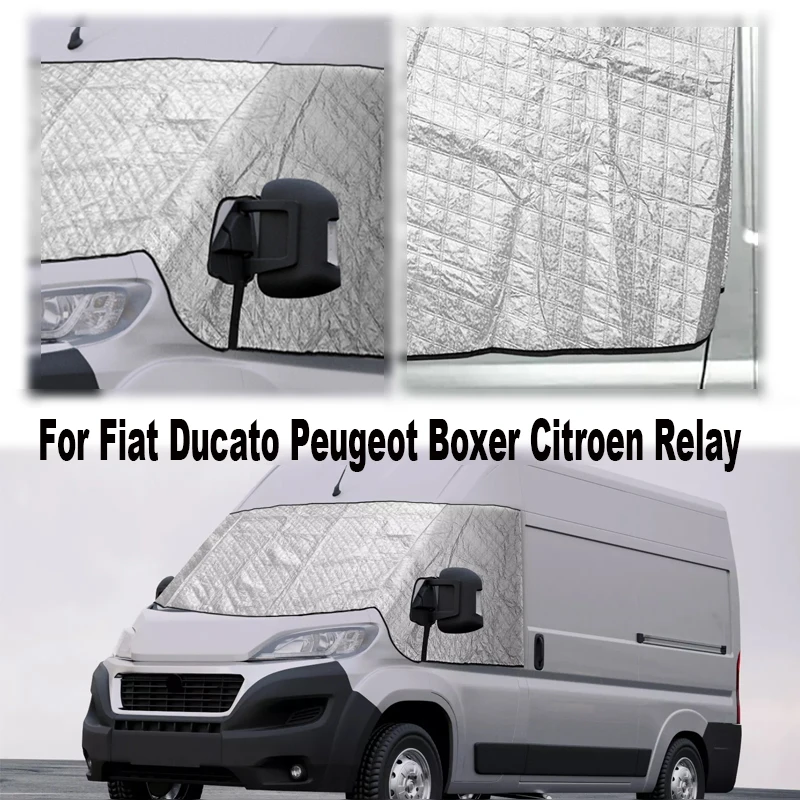 

Motorhome Thermal Windscreen Screen Cover For Fiat Ducato Peugeot Boxer Citroen Relay Wrap Black Out Blinds RV Parts Accessories