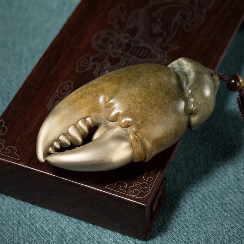 

Money in Hand Copper Crab Claw Figurine Home Office Desk Decor Housewarming Gift