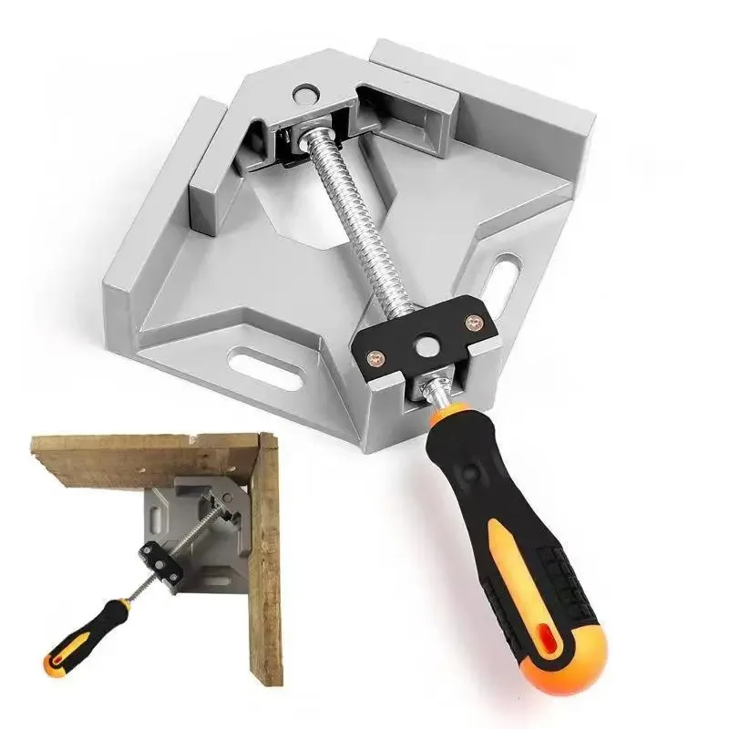 

Tp Adjustable 90 Degree Right Angle Clip Clamp Picture Frame Corner Fixing Clip Aluminum Right-angle Woodworking Hand Tools