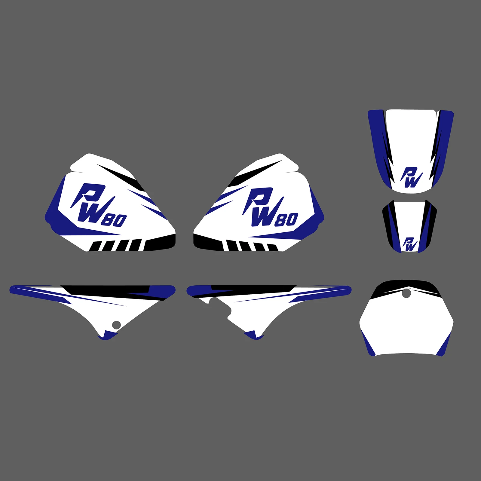 NICECNC pour Yamaha PW80 PW 80 toutes années moto graphique fond autocollants Kit personnaliser PW80 protecteur autocollant décoration