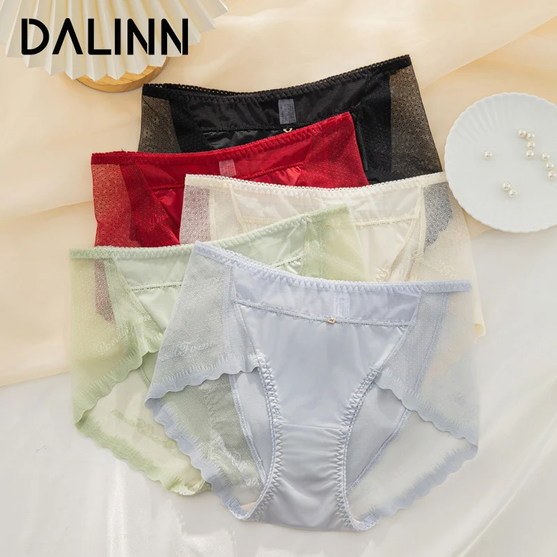 

3PCS/Set Women's Lace Panties, 100%Real Silk Crotch Underwear, Sexy Lingerie, Comfortable Female Briefs, Cozy Underpants, 2024