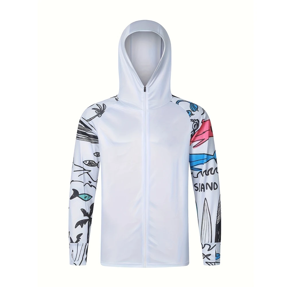 Chemise de pêche à capuche anti-UV respirante, vêtements de sport à séchage rapide, veste de protection solaire, vêtements de pêche sur glace